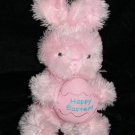 Inter American Happy Easter Egg Bunny Rabbit 9" Plush Stuffed Pink Soft Toy Bow