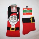 Womens 9-11 Santa Christmas HO HO HO Elf Socks Two Sox Stocking Stuffer Lot of 2