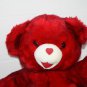 Dan Dee Valentine Teddy Bear 21" Red Nose Black Tipped White Plush Soft Toy 2008