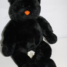 Build A Bear Black Plush Cat Lucky Kitty Orange Nose Green Eye 16" Soft Toy 1999 Build A Bear Black Plush Cat Lucky Kitty Orange Nose Green Eye 16" Soft Toy 1999