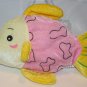 Beads by the Dozen Yellow Pink Fish Thin Plush Mardi Gras Soft Toy Stuffed 2011