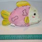Beads by the Dozen Yellow Pink Fish Thin Plush Mardi Gras Soft Toy Stuffed 2011