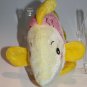 Beads by the Dozen Yellow Pink Fish Thin Plush Mardi Gras Soft Toy Stuffed 2011
