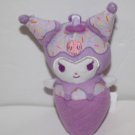 Hello Kitty & Friends Kuromi Backpack Clip 5" Purple Plush Ice Cream Cone 2023 Hello Kitty & Friends Kuromi Backpack Clip 5" Purple Plush Ice Cream Cone 2023