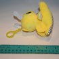 Yellow Plush Dragon 3.5" Dinosaur Backpack Clip Soft Toy Stuffed Striped Tummy