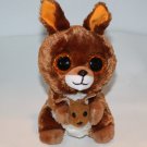 Ty Silk Beanie Boos Kipper the Kangaroo Plush 6" Glitter Eyes Stuffed Soft Toy
