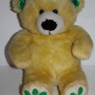 Teddy Bear 12" Yellow Black Nose Plush Green Ears Felt Feet Stuffed Soft Toy Teddy Bear 12" Yellow Black Nose Plush Green Ears Felt Feet Stuffed Soft Toy