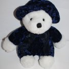 MTY Teddy Bear 11" Blue Cap Velour Suit Hat White Plush Soft Stuffed Animal Toy MTY Teddy Bear 11" Blue Cap Velour Suit Hat White Plush Soft Stuffed Animal Toy