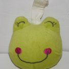 Carters Frog 4" Crinkle Happy Face Plush Hanging Loop Soft Lovey Kidsline 2010