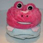Small 4" Pink Blue Reversible Plush Toad Frog Soft Toy Stuffed Animal Sewn Eyes