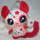 Hasbro Littlest Pet Shop 4 in Chinchilla Pink Stuffed Plush LPS Soft Tail Bends