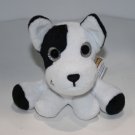 Surprizamals Black White Mini Puppy Terrier Dog 4" Plush Glitter Eyes Soft Toy