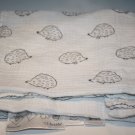 Swaddle Designs Cotton Muslin Baby Infant Hedgehog Porcupine Blanket White Gray