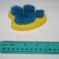 Build A Bear Yellow Blue Plastic Paw Print Soft Toy Animal Brush BABW READ FLAW