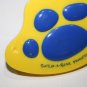 Build A Bear Yellow Blue Plastic Paw Print Soft Toy Animal Brush BABW READ FLAW