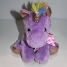 Inter American Purple Unicorn Plush 8" Rainbow Mane Tail Soft Toy Stuffed Animal Inter American Purple Unicorn Plush 8" Rainbow Mane Tail Soft Toy Stuffed Animal