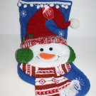 Fleece 3d Snowman Christmas Stocking Multicolor Blue 18" Holiday Time Walmart