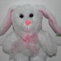 Greenbrier Easter Bunny Rabbit 8" White Pink Plush Soft Toy Small Stuffed Animal
