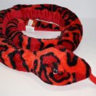 Adventure Planet Snake Red Black Orange Plush 54" Soft Toy Stuffed Reptile FLAW