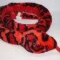 Adventure Planet Snake Red Black Orange Plush 54" Soft Toy Stuffed Reptile FLAW