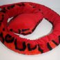 Adventure Planet Snake Red Black Orange Plush 54" Soft Toy Stuffed Reptile FLAW