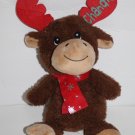 Greenbrier Reindeer 8" Brown Plush CHANDLER Antler Stuffed Soft Toy Xmas Scarf