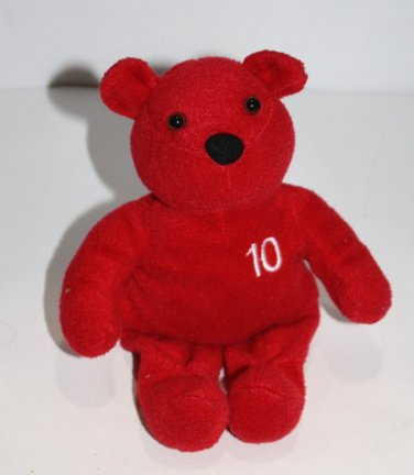 Nutrisystem Milestone Beanbag Bear 10 lb Pound Red Plush Weight Loss Reward Soft