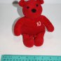 Nutrisystem Milestone Beanbag Bear 10 lb Pound Red Plush Weight Loss Reward Soft