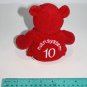 Nutrisystem Milestone Beanbag Bear 10 lb Pound Red Plush Weight Loss Reward Soft