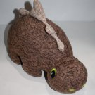 Greenbrier Brown Tan Knit Stegosaurus Dinosaur 16" Soft Toy Plush Green Sewn Eye Greenbrier Brown Tan Knit Stegosaurus Dinosaur 16" Soft Toy Plush Green Sewn Eye
