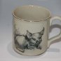 Pig Coffee Teacup Mug 3 inch Gold Trim Rim Small World Greetings VTG 70s Japan