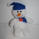 Greenbrier Musical Snowman 9 inch Jingle Bells Blue Hat Scarf Plush Christmas