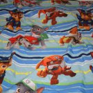 Paw Patrol Dogs Twin Flat Top Sheet Kids Fabric Material Red Blue Bedding Nick