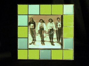 Blue & Green Glass Tile Frame