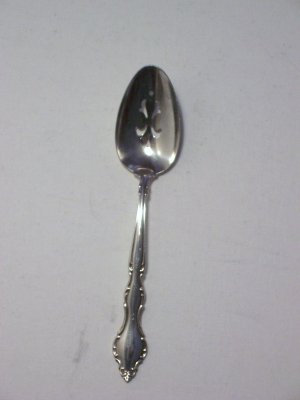 Fancy Silverplated Slotted Spoon