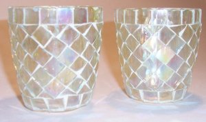 Clear Tile Candleholders