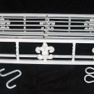 Fleur-de-lis White Iron Pot Rack