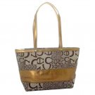 Metallic Bronze Shopper (Brown)