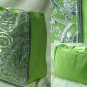 Microfiber Rectangular Tote Handbag with Silver Front Letters