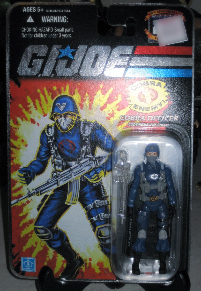 G.I. Joe 25th Anniversary - Wave 1 - Cobra Officer - Grey Mask (Silver/Foil Lettering)