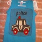 turquoise cotton decorated romper