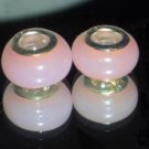 Murano Glass Beads w/ Silver plated core  qty 2  #781