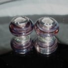 Murano Glass Beads w/ Silver plated core  qty 2  #744