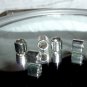Tibetan silver column spacer beads, large hole, qty 5