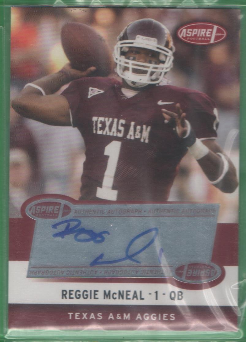 2006 Sage Aspire Reggie McNeal Auto Rookie RC Texas A&M Bengals