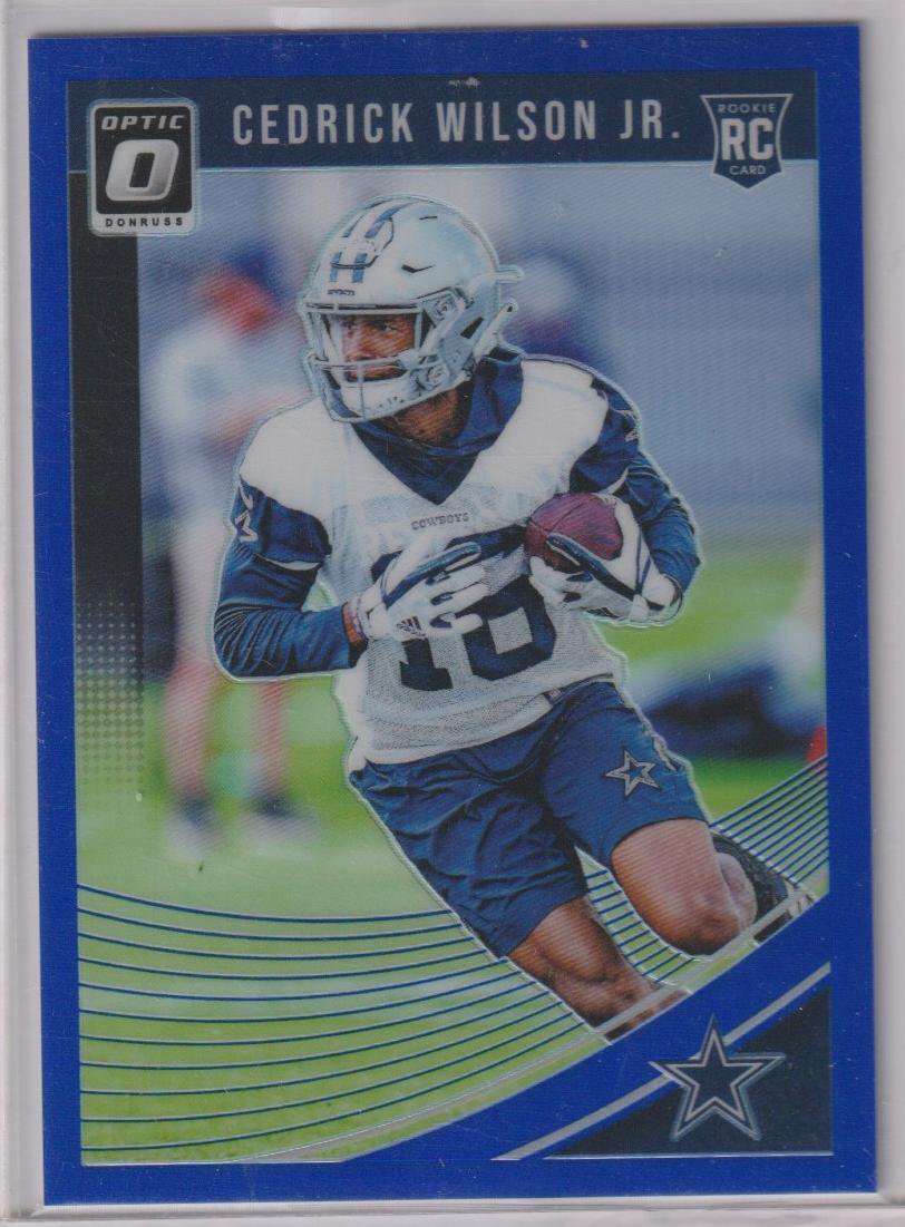 2018 Optic Cedrick Wilson Jr. Blue Prizm Rookie RC 79/149 Cowboys ...