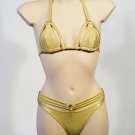 (XS) 34.Beautiful, new Prestige, Hyacinth gold  metal bikini. Free shipping