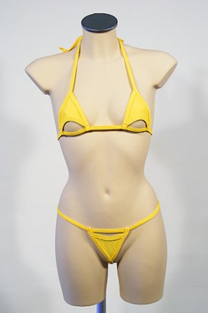 (S) 36. New Prestige, Augusta g-spot bikini, cut-out triangle top. Free shipping!