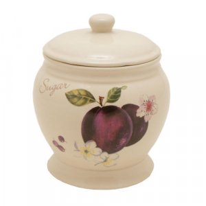 Country Fruits Sugar Jar