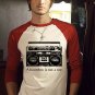 Large A Boombox Is Not A Toy mens funny t shirt base ball shirt boom box